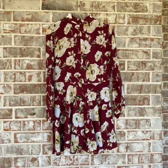 Lucca Floral High Neck Mini Dress - Picture 7 of 10